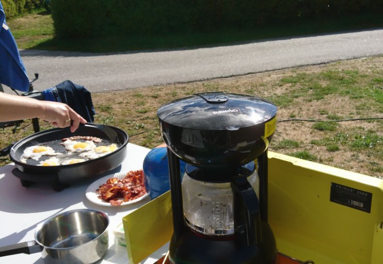 Kaffetrakter for gassbluss