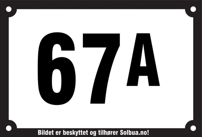 Hovedbilde Husnummerskilt 15x22cm