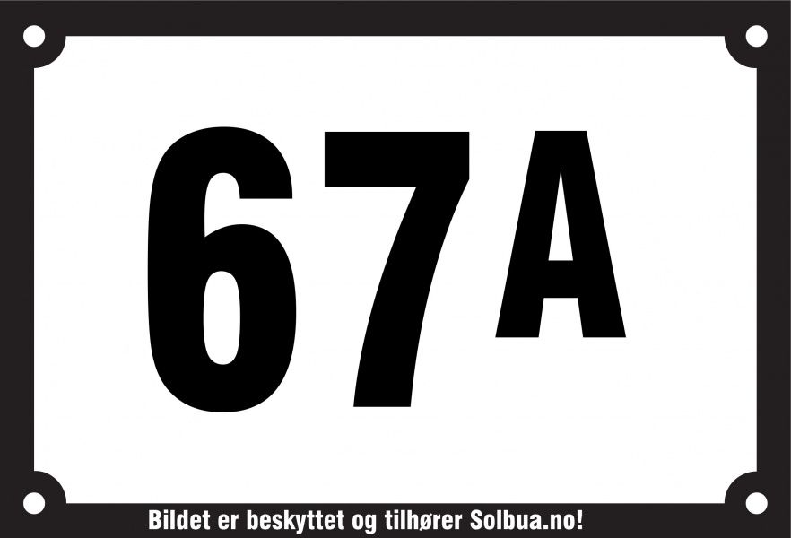 Husnummerskilt 15x22cm