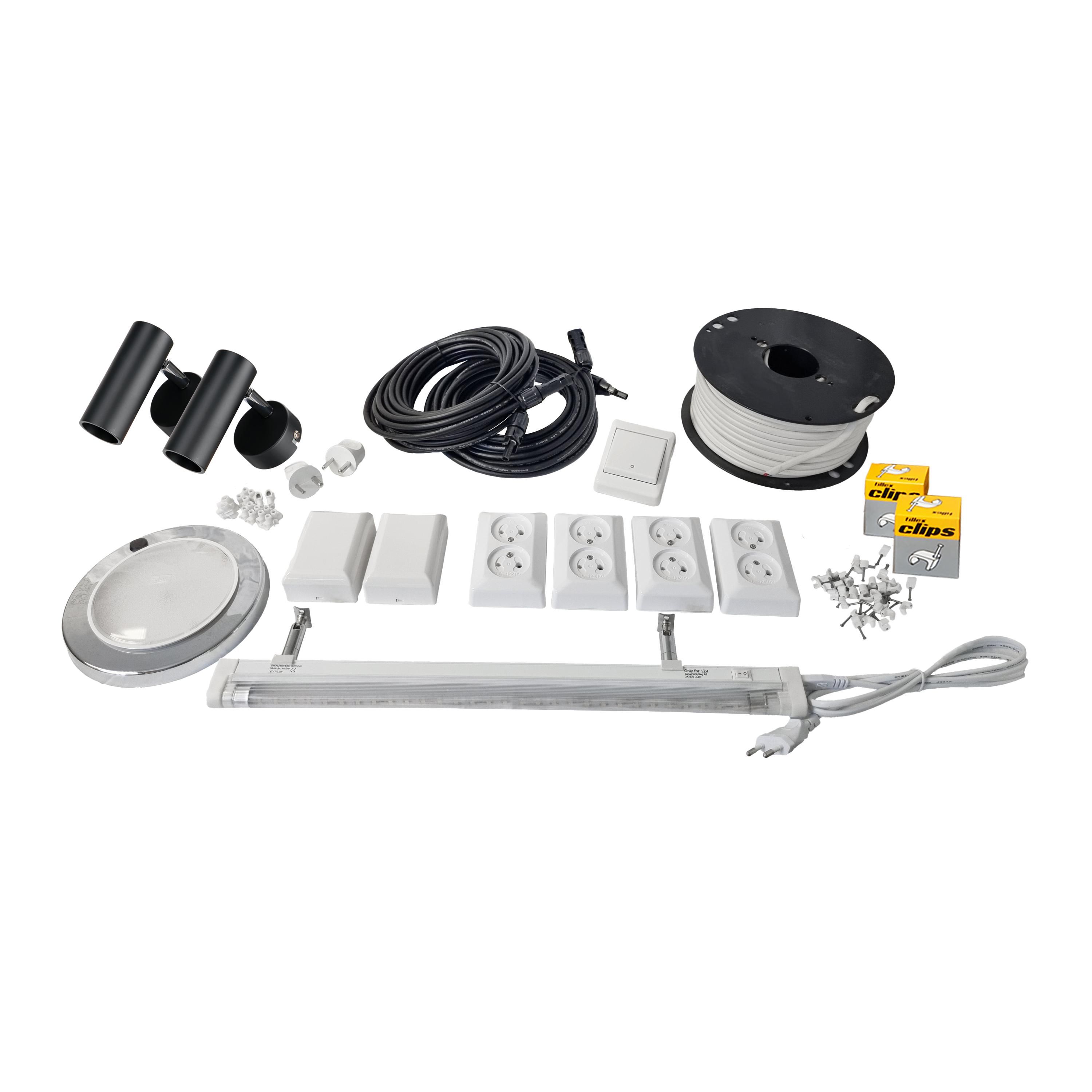 Tilbehørspakke solcelleanlegg 12 volt
