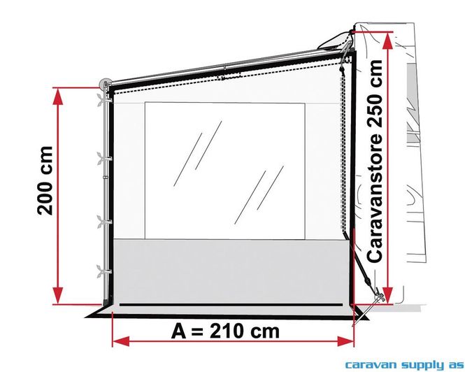 Hovedbilde Sidevegg Side W Pro Caravanstore XL m/vindu+kappe