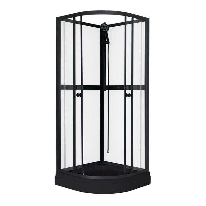 Hovedbilde Dusjkabinett Aurora Black - 90 x 90 x 195 cm