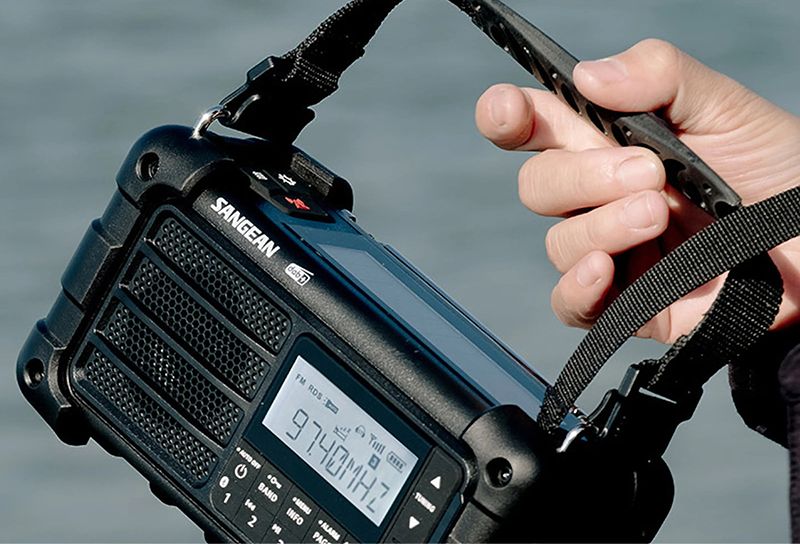 DAB solcelleradio Sangean MMR-99 Blå, Blåtann