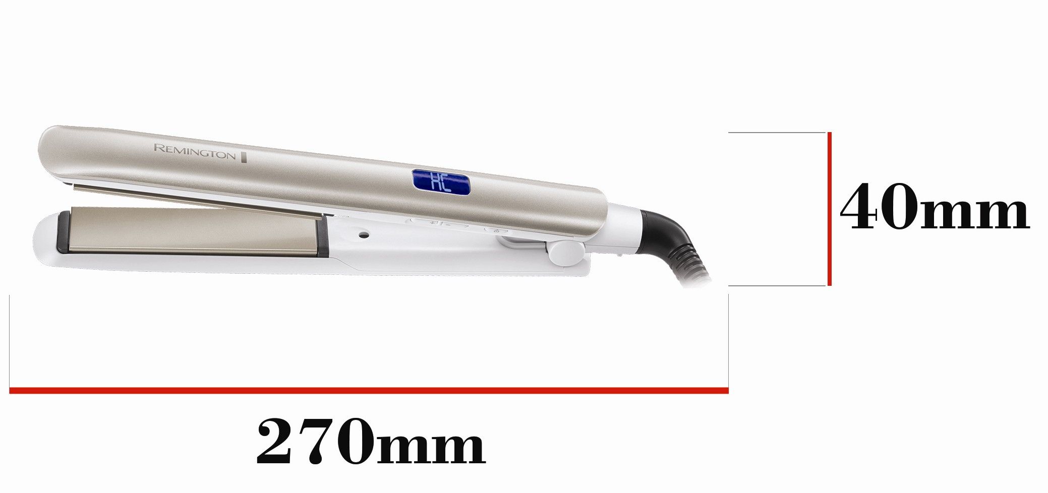 Rettetang Remington HYDRAluxe S8901, hvit, 110 mm