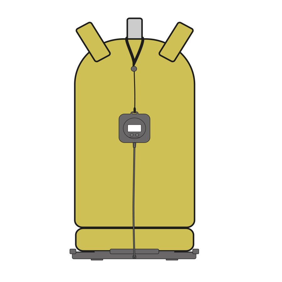 Gassflaskevekt m/appstyring