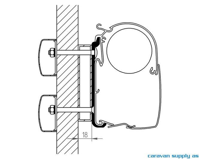 Hovedbilde Adapter Omnistor 5/8-serie Dethleffs Globebus