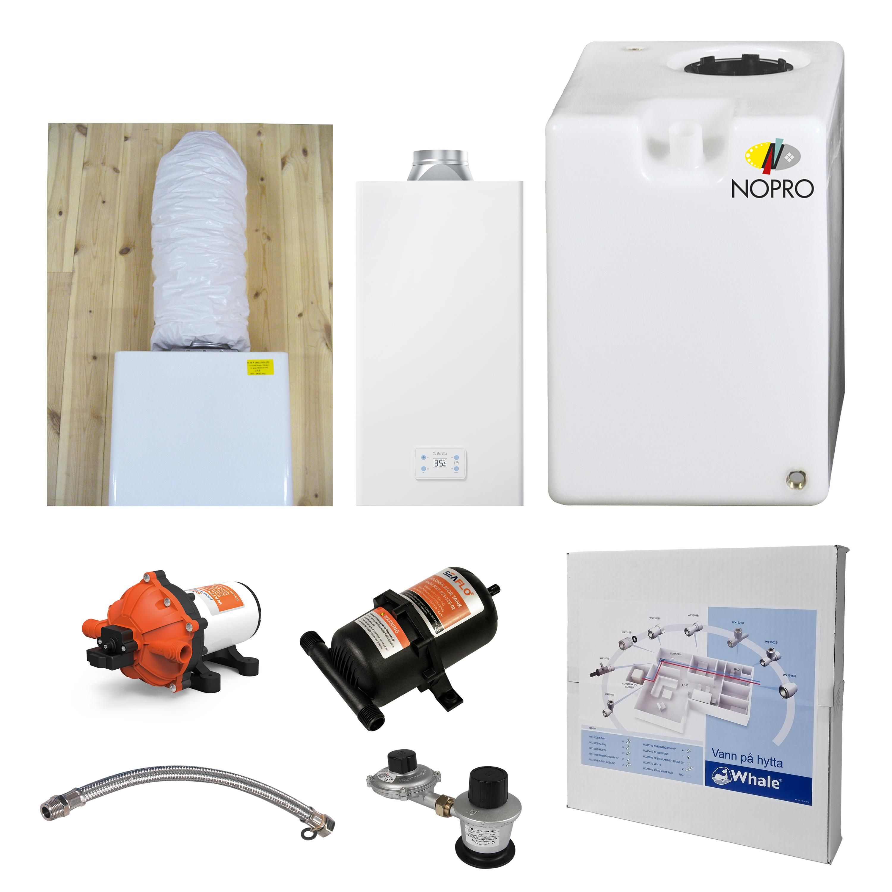 Vannpakke 12 volt/ gass